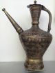 Gigantic Islamic Ewer Silver Brass Copper Cairoware Mamluk Kufic Persian Ottoman Middle East photo 2