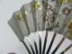 Exquisite Hand Engraved Signed Japanese Sterling Silver Ohgi Fan Japan Takehiko Miniatures photo 4