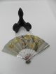 Exquisite Hand Engraved Signed Japanese Sterling Silver Ohgi Fan Japan Takehiko Miniatures photo 8