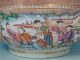 Large Antique Chinese Porcelain Punch Bowl Qianlong 1780 Mandarin Figures Bowls photo 1