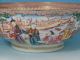 Large Antique Chinese Porcelain Punch Bowl Qianlong 1780 Mandarin Figures Bowls photo 2