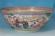 Large Antique Chinese Porcelain Punch Bowl Qianlong 1780 Mandarin Figures Bowls photo 4