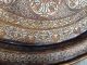 Big Islamic Silver Tray Brass Copr Cairoware Mamluk Beasts Kufic Persian Ottoman Middle East photo 7