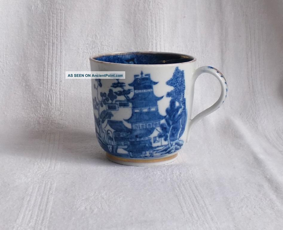 18thc Chinese Blue And White Coffee Can Porcelain photo