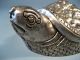 Cambodia Cambodian 900 Silver Turtle Shape Repousse Betel Nut Box Ca.  1920 ' S Statues photo 9