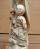 Antique 19c Ox Bone Asian Chinese Signed Statue Of Kwan Yin Baby Men, Women & Children photo 9
