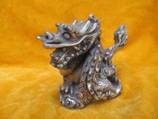 Copper Dragon Statues Shining Chinese Old Ancient photo