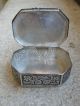 Antique Solid Sterling Silver Indian Snuff/pill Box India photo 1