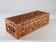 19c Chinese Cantonese Export Sandalwood Figural Box Carved In Deep Relief Boxes photo 3