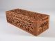 19c Chinese Cantonese Export Sandalwood Figural Box Carved In Deep Relief Boxes photo 5