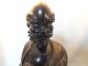 Well Carved Chinese Hardwood Figure Of An Old Man In A Robe 19thc Woodenware photo 1