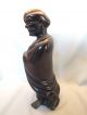 Well Carved Chinese Hardwood Figure Of An Old Man In A Robe 19thc Woodenware photo 4