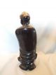 Well Carved Chinese Hardwood Figure Of An Old Man In A Robe 19thc Woodenware photo 5