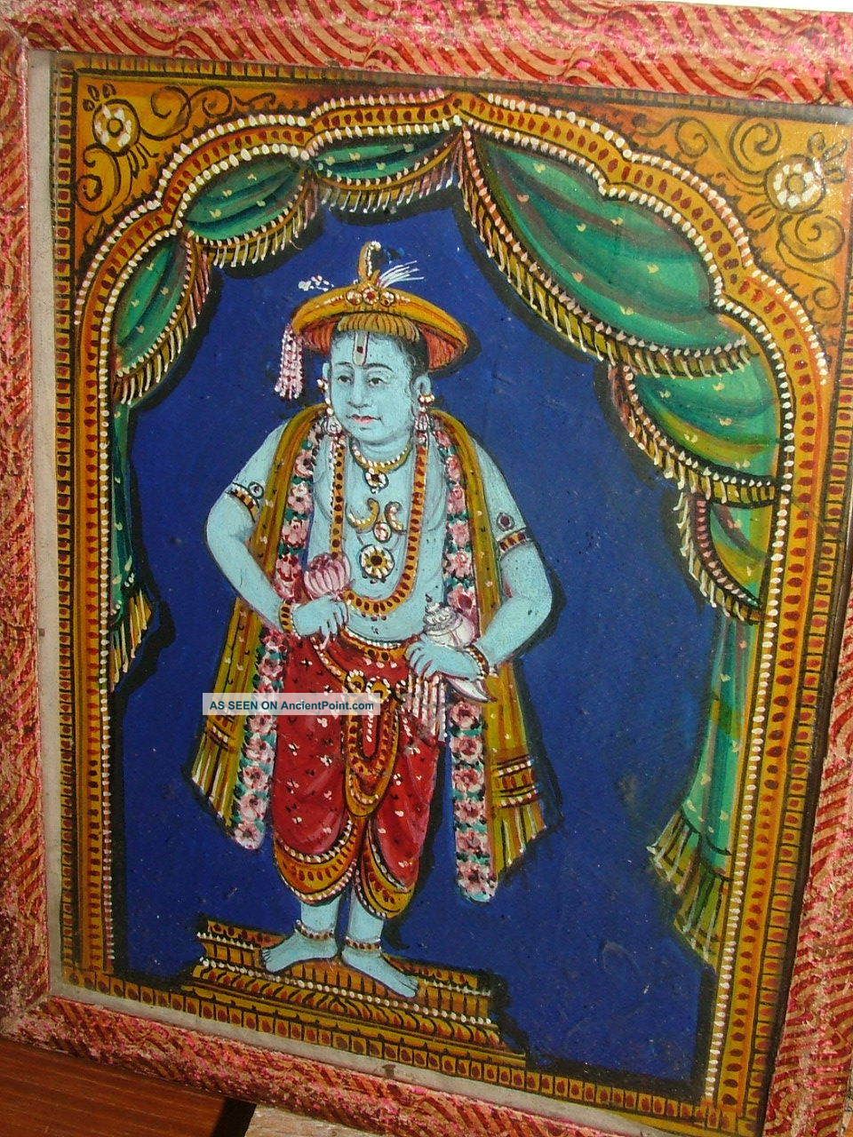 Antique Painting Of A Hindu Saint India photo