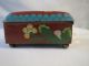 Antique Chinese Cloisonne Enamel Brass Footed Gorgeous Box Nr Other photo 7
