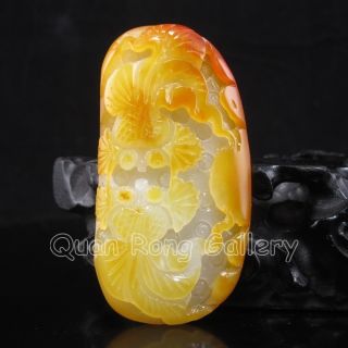 Chinese Hetian Jade Pendant - Goldfish Nr photo
