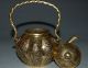 Chinese Brass Teapots&lid Description Buddhism Eight Treasure Xuande Mark Nr Pots photo 6