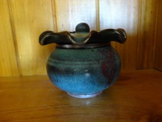 Old Song Style Chinese Blue/green Porcelain Pot With Lid photo