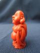 Fine Chinese Carved Coral Corail Laughing Buddha Other photo 1