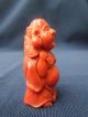 Fine Chinese Carved Coral Corail Laughing Buddha Other photo 2