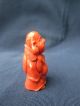 Fine Chinese Carved Coral Corail Laughing Buddha Other photo 6