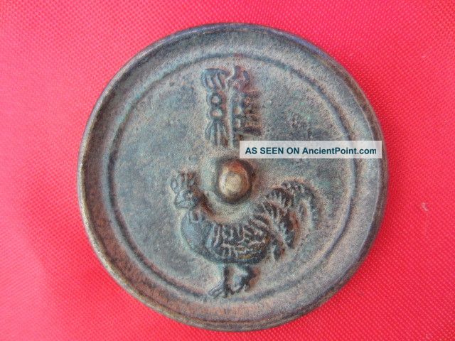 Collection Chinese Bronze Ancient Delicate 12 Animals Mirrors Chicken D10 Other photo