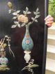 Fine Large Antique Chinese Inlaid Cloisonne Hardstone & Lacquer Panel 19th C. Other photo 1