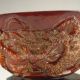 Chinese Ox Horn Bowl W Man & Pine Tree Bowls photo 4