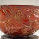 Chinese Ox Horn Bowl W Man & Pine Tree Bowls photo 7