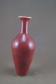 Chinese Monochrome Red Glazed Porcelain Vase Vases photo 2