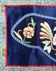 Antique Chinese Satin Stitch Embroiedred Floral Baby Hat Fragment Panel Tapestry Other photo 10