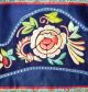 Antique Chinese Satin Stitch Embroiedred Floral Baby Hat Fragment Panel Tapestry Other photo 3