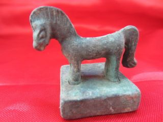 Collection Chinese Bronze Ancient Delicate Carving Horse Seal - - - E8 photo