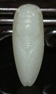 Ancient Chinese Old Hetian White Jade Hand - Carved,  Pendant (carved Jade Cicada) Necklaces & Pendants photo 2