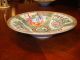 Antique Chinese Rose Medallion Soup Bowl Plate B,  8 1/2 