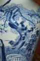 Huge Chinese Vase Blue & White Porcelain Vase Geisha Signed Ming? Qing? Vases photo 2