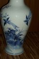 Huge Chinese Vase Blue & White Porcelain Vase Geisha Signed Ming? Qing? Vases photo 4