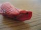 Antique Chinese Carved Red Coral Bat Figure Figurine Amulets photo 5