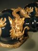 Fine Pair Of China Chinese Green Porcelain Dragon Relief Vases Ca.  20th C. Vases photo 8