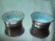 Chinese Solid Silver Dishes Blue Emailled Inside Bowls photo 1
