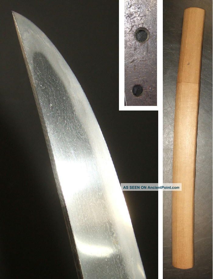 F271: Real Katana,  Japanese Samurai Signed Short Sword Tanto With Shirasaya Swords photo