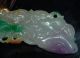 Chinese Natural Jadeite Level A Hand - Carved Statues Squirrel & Ganoderma Nr Other photo 3
