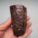 Old Antique 18 - 19th Chinese Ox Horn Carved Chilong Dragon Jiao Cup Nr/pc1473 Amulets photo 3