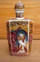 Antique Asian Chinese 19c Polychromed Ox Bone Carved Snuff Bottle Snuff Bottles photo 1