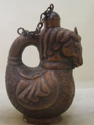 Rare Chinese Antique 18 - 19th Century Old Copper Snuff Bottle photo