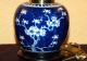 Chinese Blue & White Hawthorn Prunus Ginger Jar/lamp Qing Circa 1900 Pots photo 1