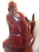 Well Carved Large Chinese Hardwood Figure Of An Old Man Sat On A Deer 19thc Woodenware photo 3