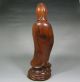 Antique Big Chinese Old Boxwood Wood Carved Kwan - Yin Statue Kwan-yin photo 3