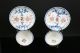 Antique Qianlong Pair Export Chinese Porcelain Bowls Cups & Saucers 18th C. Bowls photo 2