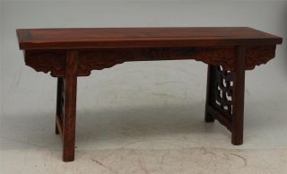 Oriental Chinese Miniature Carved Rosewood Console Table - Apprentice Furniture photo